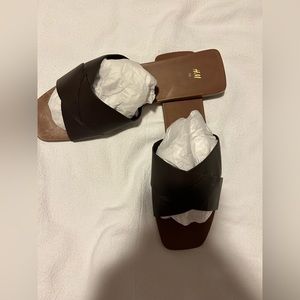 H&M Brown slides/flip flops
